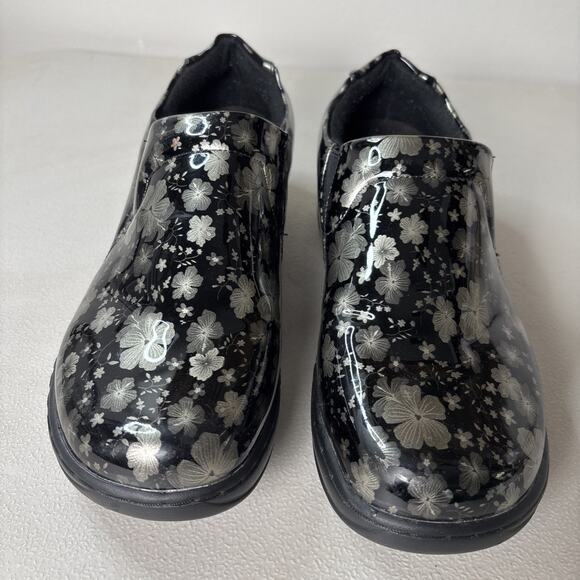 Spring‎ Step Professional Clogs Size 7 Metallic Floral Slip On Shoe Comfort Work - Picture 3 of 8